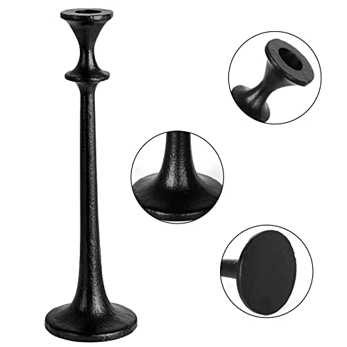 Black Iron Taper Candle Holder - Set of 3 Decorative Candle Stand
