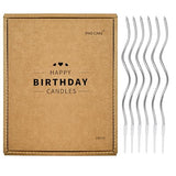 PHD CAKE 24-Count Silver Spiral Long Thin Birthday Candles, Cake Candles, Birthday Parties, Wedding Decorations, Party Candles