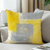 Throw Pillow Covers for Couch, 20x20 Inch, 2 Pack, Grey Yellow