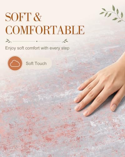 OLANLY 2x3 Washable Small Rug Non Slip Indoor Door Mat for Entryway Bedside