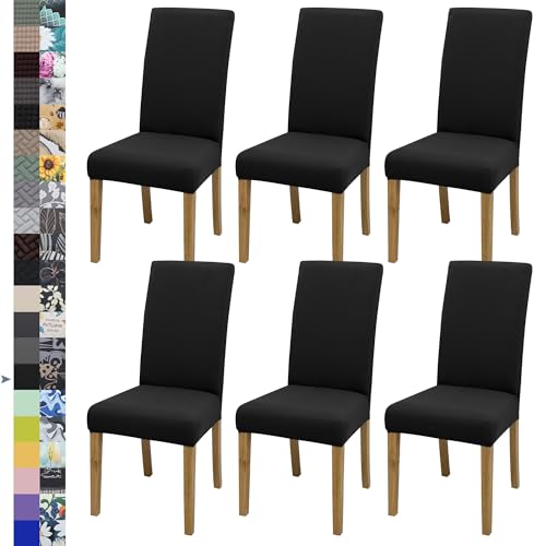 BIETYONE Chair Covers,Dining Room Chair Covers Set of 6,Stretch Kitchen Chair Cover,Washable Dining Chair Cover,Parsons Chair Slipcovers Protective,for Home,Restaurant,Banquet