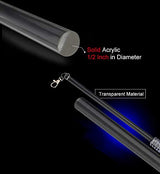 2 Pack 36 Inch Universal Drapery Pull Rod Invisible Clear Curtain Wand for Easier Opening and Back (Acrylic, 36")