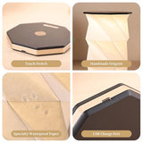 Travel Gifts Portable lamp with Touch Dimmer, Travel Lamp Warm Light, Foldable Paper Lamp, Rechargeable Small Battery Table Lamp for Bedroom Living Room, Traveling gifts for Women, Men & Couples