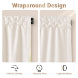 1 Pack French Door Curtain Rod Adjustable 18-30 Inch, 3/8 In. Diameter, Cafe Curtain Rod, Sash Curtain Rods for Door Window (Black)