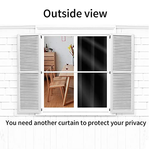 Pickluc Grommet Blackout Curtain for Bedroom, Light Blocking Drapes, Thermal Insulated, Noise Reduction, 42 Inches Wide x 63 Inches Long, Black, 2 Panels