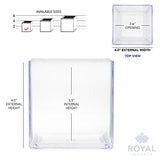 Royal Imports Clear Acrylic Flower Vase Cube – 4"x4" Plastic Square Vase for Flowers – Unbreakable Decorative Centerpiece for Home, Wedding, or Events – Clear Large Look, Modern Design