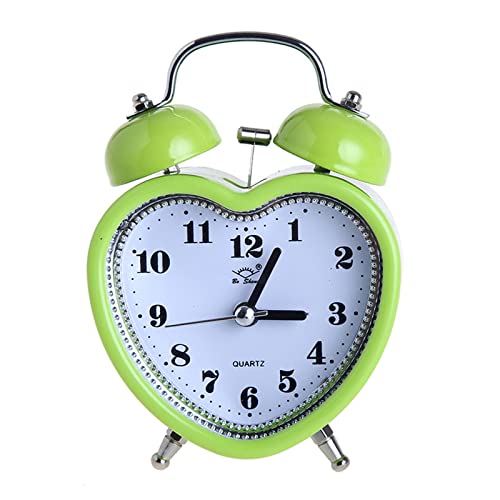 Heart Shape Alarm Clock No Ticking Light For Time Clocks