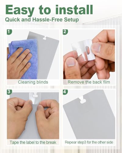 Anyongora 100Pcs Vertical Blinds Replacement Slats Repair Kit – Transparent PVC Tabs with Strong Adhesive – No Tools Needed, Easy Fix for Home, Office, Rental, and DIY Window Blind Repairs