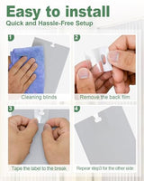 Anyongora 100Pcs Vertical Blinds Replacement Slats Repair Kit – Transparent PVC Tabs with Strong Adhesive – No Tools Needed, Easy Fix for Home, Office, Rental, and DIY Window Blind Repairs