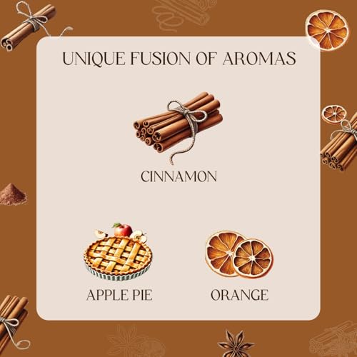 CHILLFLAME Cinnamon Candle, Scented Candles Gifts for Women, Candles Gift Set for Her, 3 Scented Fall Candles, Birthday Gifts for Women/Men (Orange, 7 oz)