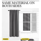 NICETOWN Blackout Window Curtains for Camper - (Grey Color) 42x40 Inch, 2 Panels Set, Thermal Insulated Room Darkening Blackout Drapes/Draperies with Rod Pocket & Back Tab for Loft