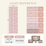 2.6x8 Runner Rug, Washable Vintage Floral Kitchen Runners Rug, Pink