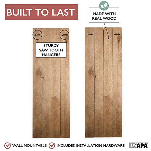 Ilyapa Wood Shutters Wall Decor - Farmhouse Style Barn Door Shutters for Interior Wall Art