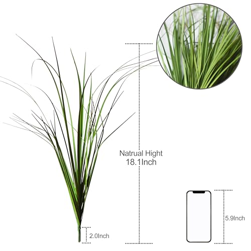 VANTREE 8PCS Artificial Plants, Shrubs Wheat Grass Greenery Stems for Home Decor, Fake Tall Grass Plant for Outdoor Indoor Decor