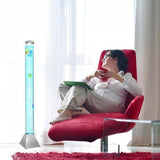 4FT Silver Sensory Bubble Tube Floor Lamp - Simulated Aquarium Relaxing Mood Light for Sensory Rooms, Home, Office | Perfect Christmas, Birthday Gift for Kids, Adults, Autism Therapy