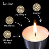 Letine 36-Pack Unscented Tealight Candles & Glass Votive Holders