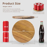 10 Inch Acacia Wood Round Tray, Wooden Decorative Coffee Table Tray Centerpiece Candle Holder for Farmhouse Kitchen Dining Room Home Bathroom Decor Coffee Table Decor and Accessories