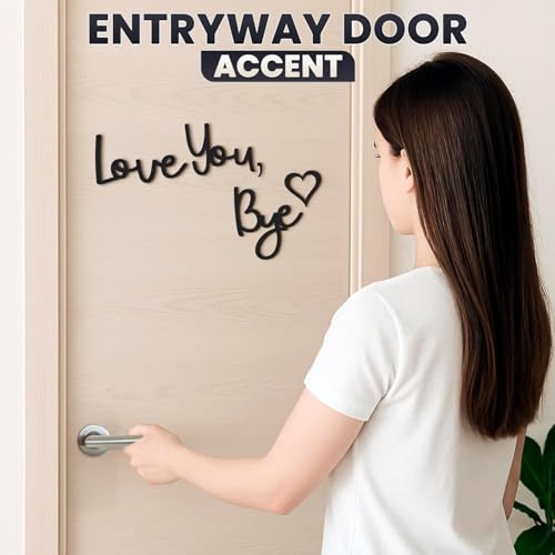 21.6" Love You Bye Sign Above Door Decor - Wall Sign Door Decorations, Good for Inside and Outside Use, Lightweight and Easy to Install Farmhouse Wall Art, Suitable for Hallway and Living Room
