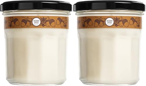 Mrs. Meyer's Soy Aromatherapy Candle, 35 Hour Burn Time, Made with Soy Wax and Essential Oils, Limited Edition Acorn Spice, 7.2 oz - Pack of 2
