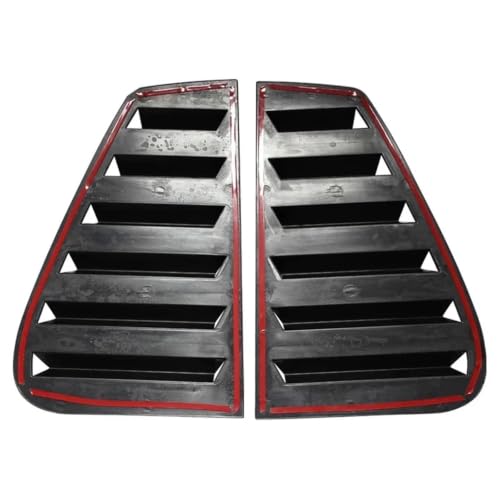 Car Rear Window Side Vent Shutter Louver Cover Trim Exterior Accessories Body Kits Fit for VW Golf 4 MK4 1997-2006(Carbon Look)