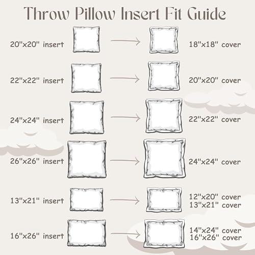 Down Alternative Throw Pillow Insert (26"x26", Pack of 1), Decorative Pillow for Sofa, Couch, Bed, Chair Cushion