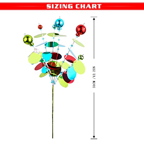 6PC Set 12" H Happy Colour Christmas Ornaments Sequins Ball Pick, Christmas Tree Decorations Christmas Tree Topper Star Home Office Perfect Party Decorations Gifts