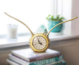 Harry Potter Golden Snitch Replica Desk Clock | Battery Operated Clock | Geek Decor for Bedroom, Bedside Table, Desk, Office | Collectible Quidditch Snitch Clock | 9 x 18 Inches