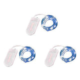 3 Pack Fairy Lights Battery Operated 6.6ft 20 Led Mini String Lights Silver Wire Starry Lights for DIY Wedding Party Festival Halloween Christmas (Blue)