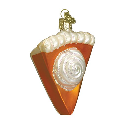 Old World Christmas Ornaments: Piece of Pumpkin Pie Glass Blown Ornaments for Christmas Tree (32019) 2.5 x 3.25
