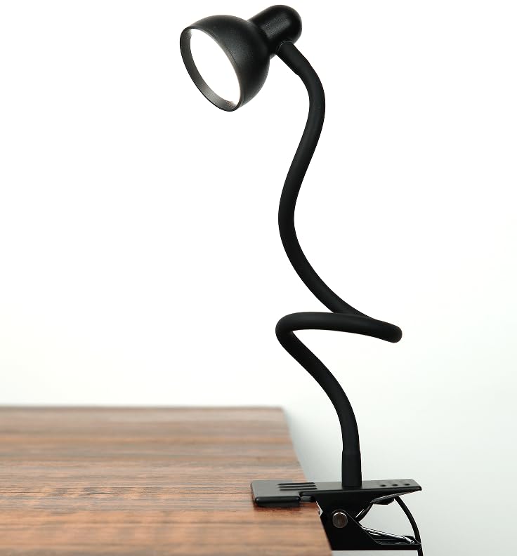 Clip-on Reading Light - 3 Color Modes, 10 Dimmable Brightness, Eye Care Clamp Desk Lamp with Flexible Gooseneck for Reading in Bed, Desk, Headboard, Computer
