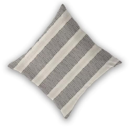 Black Polka Dot Pillow Covers 18 x 18 Inch Set of 2 Boho Striped Decorative Outdoor Throw Pillow Covers Linen Modern Geometry Cushion Cases for Home Sofa Couch Livingroom Decor