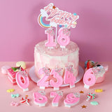 Pink Birthday Candle Crown Number 4 Candles Cake Candle,Pink Birthday Cake Topper Cupcake Decorations Party Decor for Girls and Women Anniversary Celebrations Supplies Favors