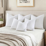 MIULEE 26x26 Inch Euro Pillows Inserts, Pack of 2 Down Alternative Virgin Filling Comfy Support Throw Pillows for Sofa Couch Bed