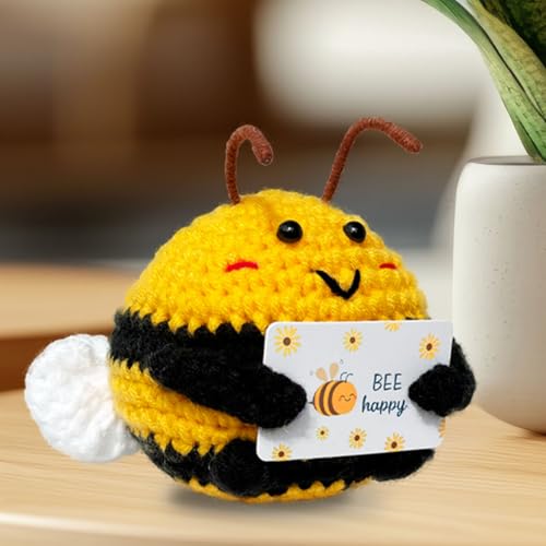 Mini Bee Positive Crochet Animal Back to School Gift Emotional Support Birthday Gift for Women Her Daughter Fr