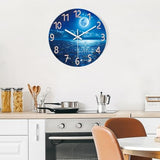 XFM Blue Moon Wall Clock 12 Inch Modern Wall Clocks Battery Operated Silent Non Ticking Decorative Round Analog Clock for Living Room Bedroom Kitchen