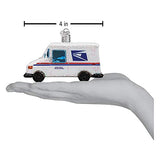 Old World Christmas Ornaments USPS Mail Truck Glass Blown Ornaments for Christmas Tree