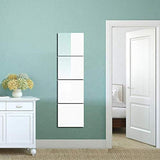 Floor Mirror Bedroom Foyer Floor Mirror eless Full-Length Mirror DIY Stitching for Bathroom 4 Pieces AN1017 914 (Size : 40cm*40cm)
