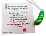 Pickle Ornament Little Gherkin Tree Christmas Decoration Set Boxed with Legend Story Card