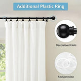 Black Curtain Rods for Windows 28 to 48 Inch, 5/8 Inch Small Curtain Rod For Bathroom, Living room, Kitchen (size：28-52 Inch)