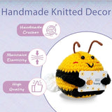 Mini Bee Positive Crochet Animal Back to School Gift Emotional Support Birthday Gift for Women Her Daughter Friend Teenage Girl Handmade Crochet Bee Christmas Gifts