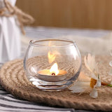 Clear Votive Candle Holders Set of 12, Round Glass Votives 2''×2''