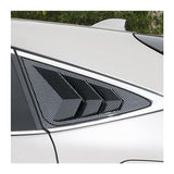 Compatible For Toyota Harrier Venza 2022 Car Rear Side Window Triangle Shutter Cover Trims Louver Decorative Sticker ABS Exterior Accessory(GlossyBlack Red Edge)