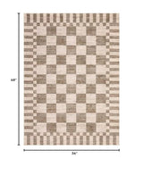 GarveeHome Checkered Rug 3x5 Area Rugs for Living Room Washable Nursey Rug