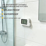 2pcs IPX7 Waterproof Kitchen Bathroom Clock with Backlight and Quiet Operations Perfect for Students and Travelers