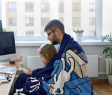 Dad Birthday Gift Blanket 50"x60", Funny Gifts for Dads/Husband from Daughter/Son, Birthday Throw for Father, Daddy is Not Sleeping He's Just Resting His Eyes Blue Napping Blanket