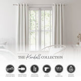 Kenney Kendall Standard Decorative Window Curtain Rod, KN71716, 28-48" (71cm-122cm), 5/8" (15.8mm) diameter, Brushed Nickel