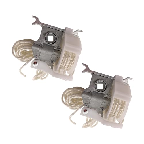 Amazing Drapery Hardware Pre-Corded High Profile Cord Tilt Control - Square Rod, White, for 2" Horizontal Blinds - 2 Pack