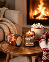 Winter Candles Set - 4 Pack Candles for Home Scented, 28 oz Soy Wax