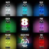 Attivolife Gamepad 3D Illusion Lamp with Remote Control + 16 Color Changing, Game Glowing Water Bottle 14 OZ BPA Free, Best Gift for Boy Men