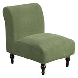Armless Accent Chair Cover Stretch Slipper Chairs Slipcover Removable Washable Armless Accent Slipper Chair Cover Protector for Living Dining Room Bedroom Hotel Set of 1 Olive Green
